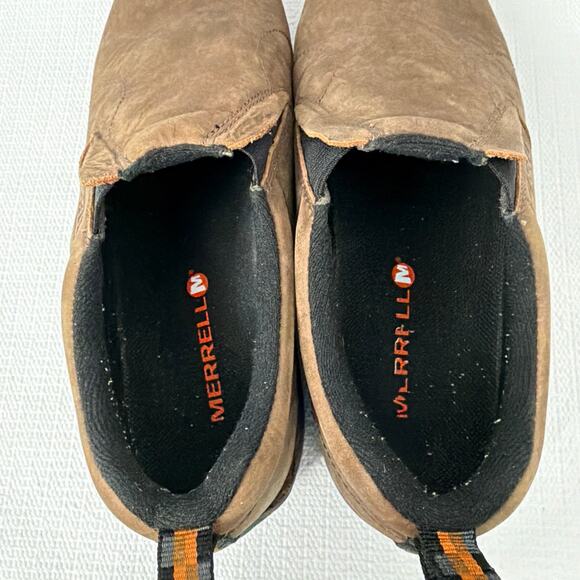 Merrell Jungle Moc Shoes Mens Size 8.5 Brown Nubuck Leather Casual Slip On main image 10
